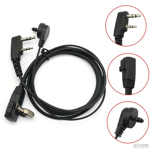 FBI Style Earpiece Headset til Baofeng (K-Plug)