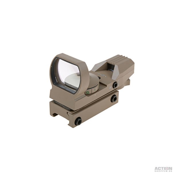 Dot sigte optics 5 x rd/grn, 4 forskellige prikker. Tan