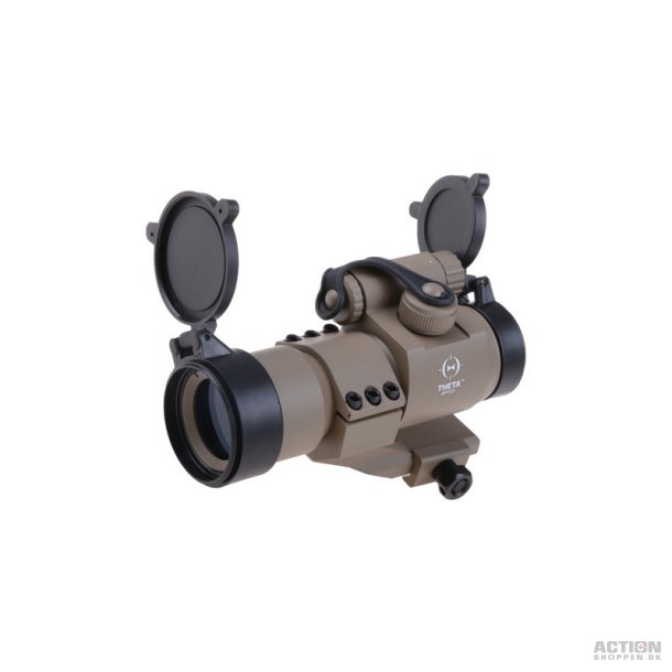 Dotsigte 5x rd/Grn, 30 mm, m. flip up cover, Tan