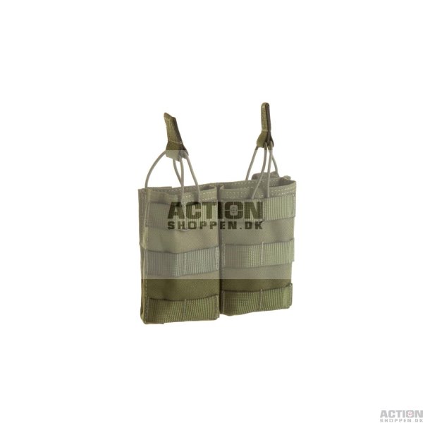 Invader Gear Molle Pouch, til 2 stk M4/M16 magasiner 5.56 Double Direct Action Mag Pouch, OD Grn