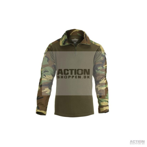 Invader Gear -  Combat Shirt, Woodland, str. S - XXXL