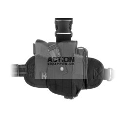 Invader Gear - Dropleg Lrhylster, Hjre, Sort.