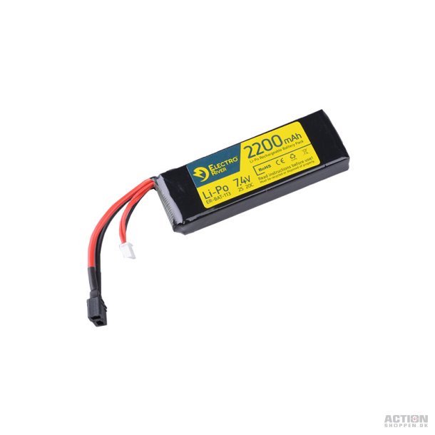 Li-Po 7,4V 2200mAh, 20C, Batteri (DEANS)