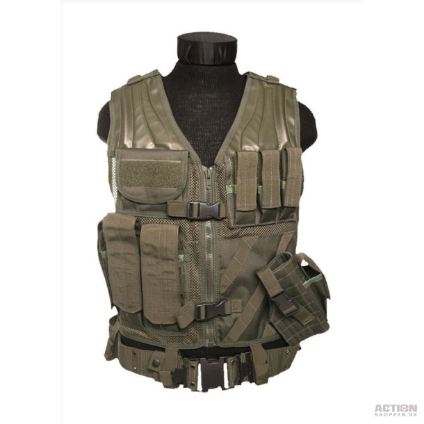 Taktisk USMC Vest, Oliven grn, str. one size