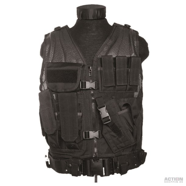 Taktisk USMC Vest, Sort, str. one size