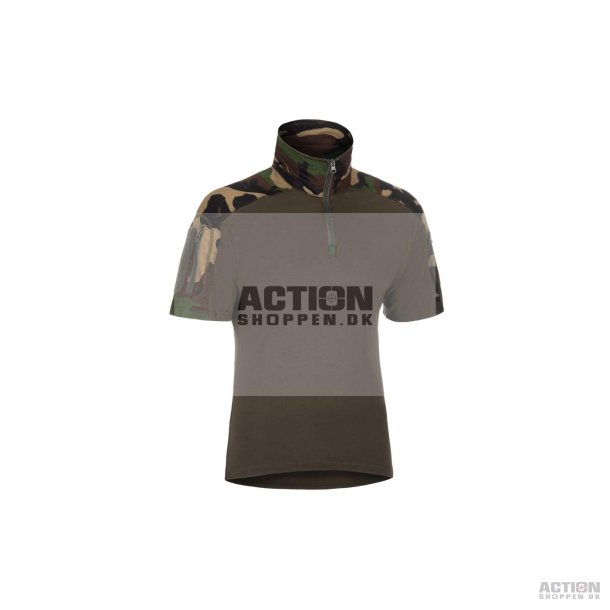 Invader Gear -  Combat Shirt Kort rme, Woodland, str. S - XXL