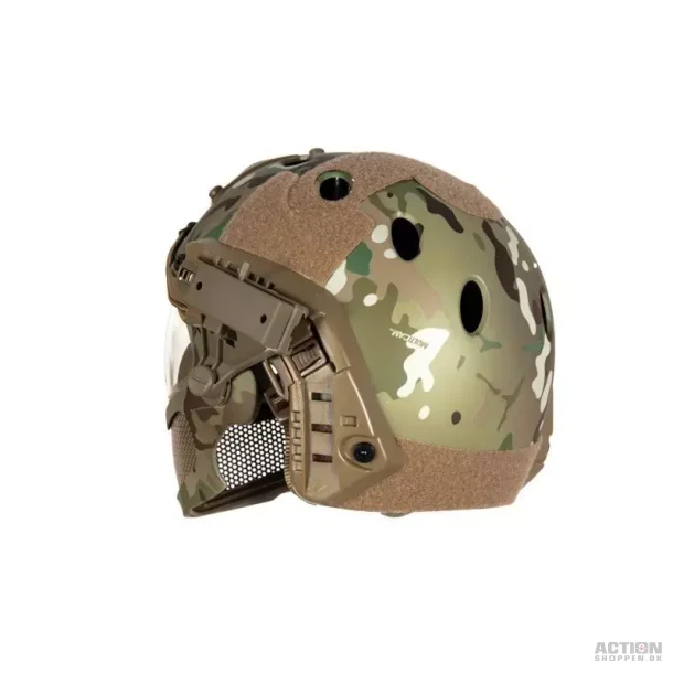 PJ Piloteer fast II hjelm med mask, MC