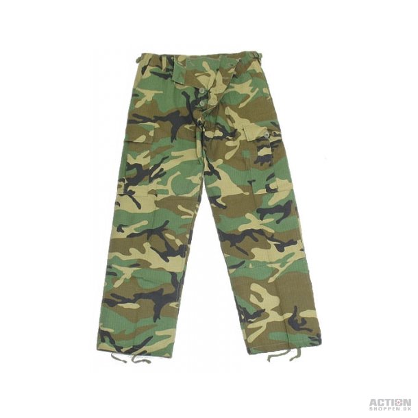 Buks, US BDU FELDHOSE R/S WOODLAND Camouflage, Str. S - XXXL