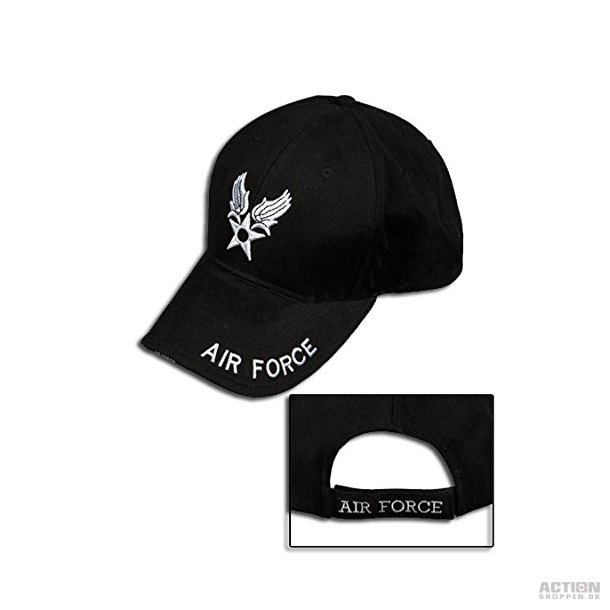 Kasket, AIR FORCE, Sort