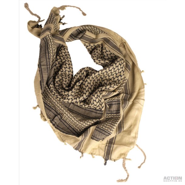 Halstrklde &prime;SHEMAGH&prime; 110X110CM, KHAKI/Sort