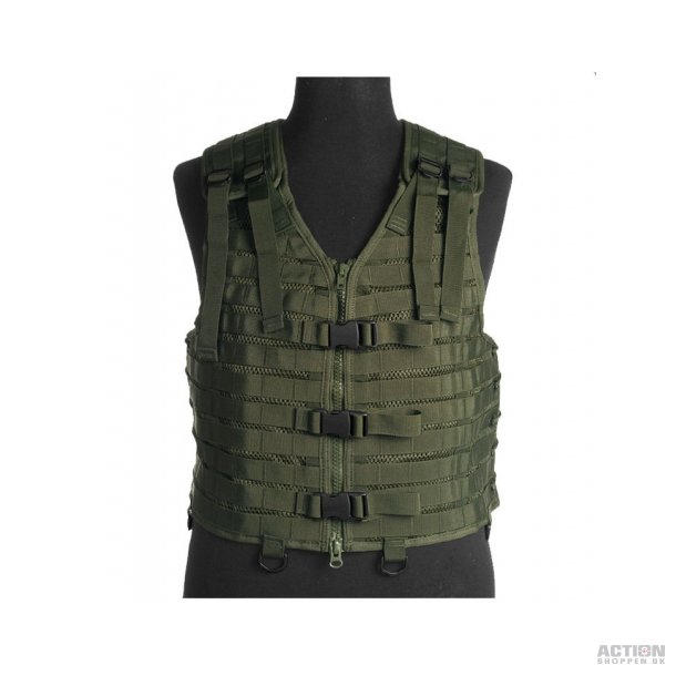 Molle Carrier vest, Oliven grn, str. one size 