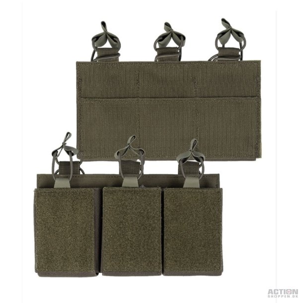 Molle, Pouch, Mag Bag Triple Med Velcro Back, Oliven grn