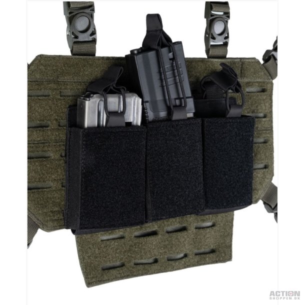 Molle, Pouch, Mag Bag Triple Med Velcro Back, Sort