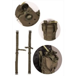 Ryk taske med drikke dunk. 2,5L. Oliven Grn