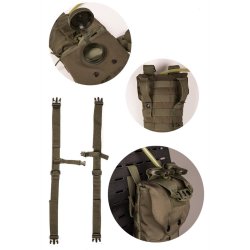 Ryk taske med drikke dunk. 2,5L. Sort