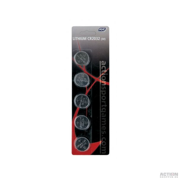 Batteri, Lithium CR2032, 3V, 5 stk.