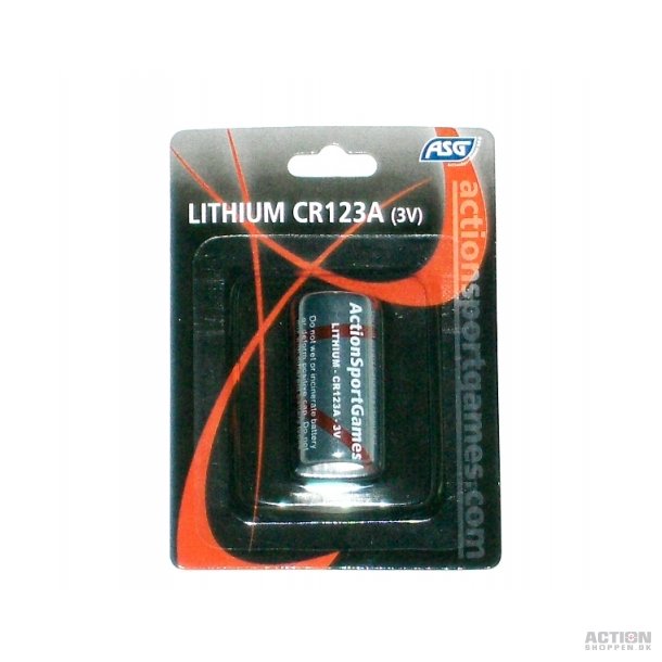 Batteri, Lithium, CR123A, 3V, 1 stk.
