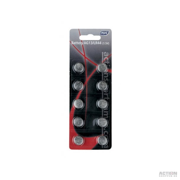 Batteri, AG13/LR44, 1,5V, 10 stk.