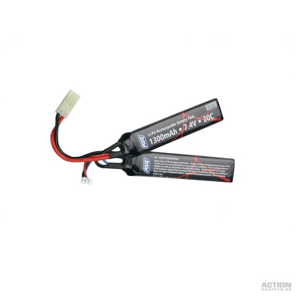 Li-Po 7,4V 1300mAh, 25C, Gen.2, Crane stock, Batteri