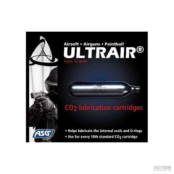  ASG - Co2 smring Patroner, ULTRAIR 12g, 5 stk