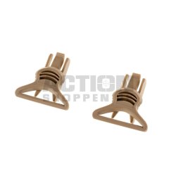 Goggle Swivel Clips 36mm til hjelm, Dark Earth