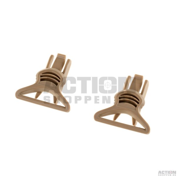 Goggle Swivel Clips 36mm til hjelm, Dark Earth