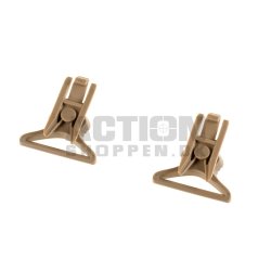 Goggle Swivel Clips 36mm til hjelm, Dark Earth