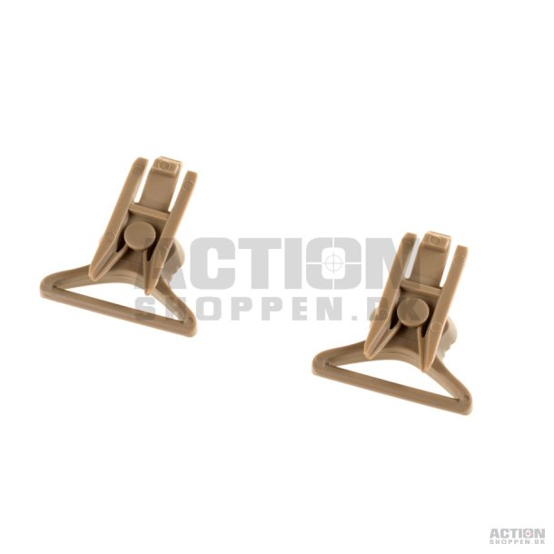 Goggle Swivel Clips 36mm til hjelm, Dark Earth