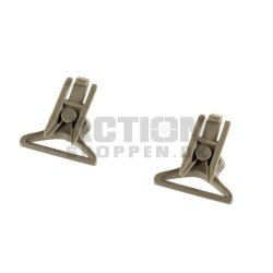 Goggle Swivel Clips 36mm til hjelm, Follage Grn