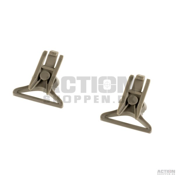 Goggle Swivel Clips 36mm til hjelm, Follage Grn