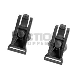 Goggle Swivel Clips 19mm til hjelm, Sort