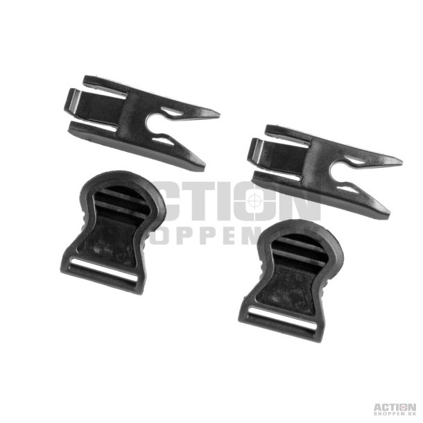 Goggle Swivel Clips 19mm til hjelm, Sort