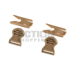 Goggle Swivel Clips 19mm til hjelm, Dark Earth
