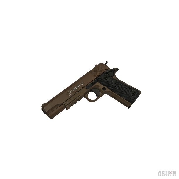 Cybergun - Colt M1911 A1, Dark Earth, Metalslde, H.P.A.
