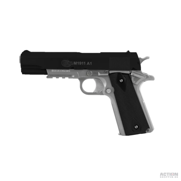 Cybergun - Colt 1911 Dual Tone Black Silver, Metalslde