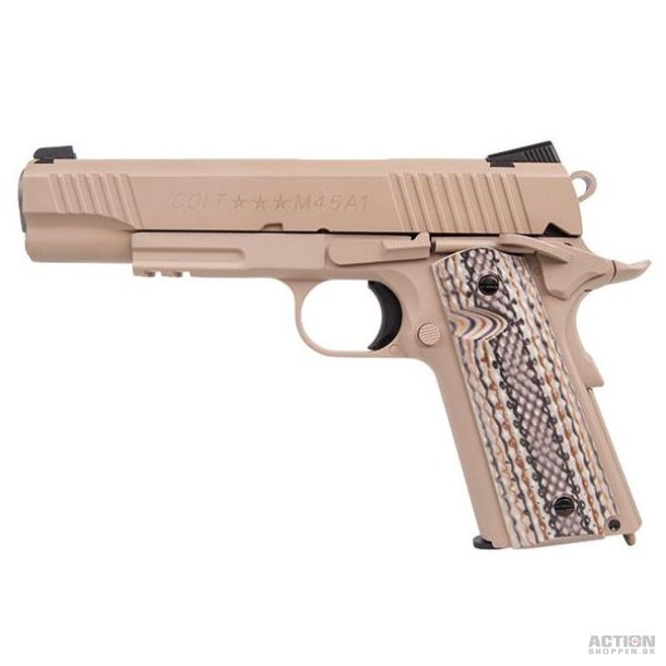 Cybergun - Colt 1911 Rail Gun Tan (M45A1), Full Metal, GBB - Co2
