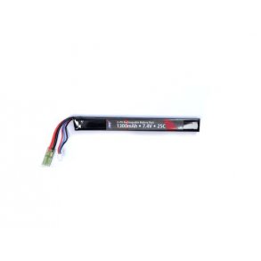 Li-Po 7,4V 1300mAh, 25C, stang, Batteri