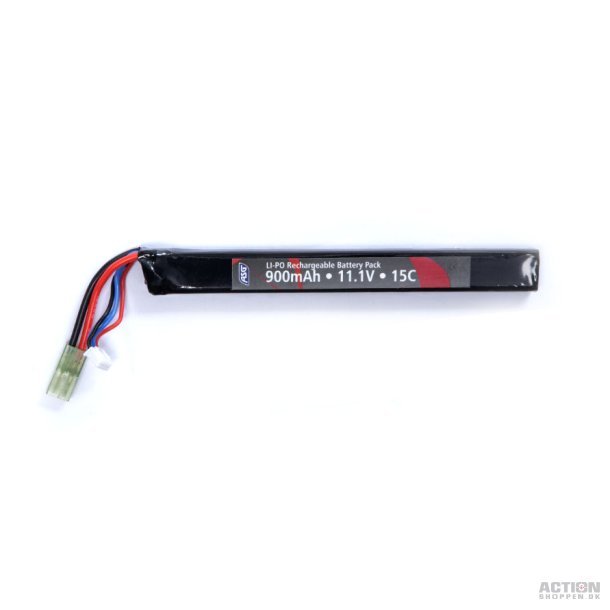 Li-Po 11,1V 900mAh, 15C, stang, Batteri