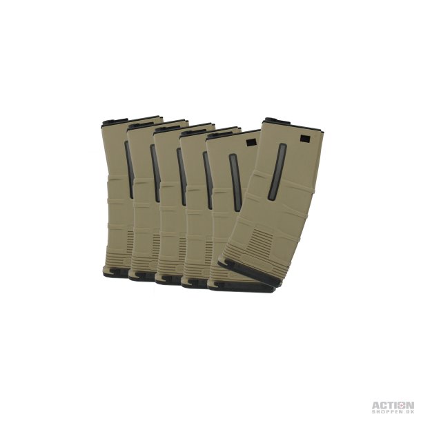 M4/M15/16, 120 skuds T Tactical magasin (6 stk) Tan