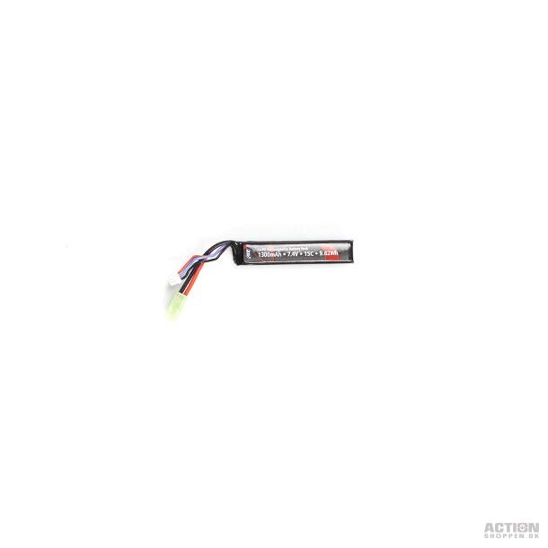 Li-Po 7,4V 1300mAh, 15C, Stock Tube, Batteri