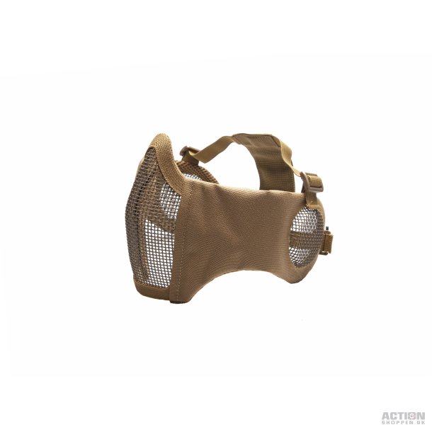 Ansigts beskytter, Mesh halvmaske med re beskyttelse, Tan