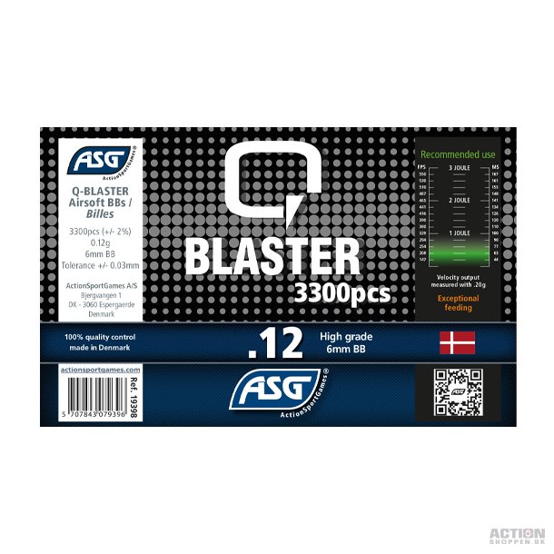 Q Blaster - 0,12 gram 3300 stk i flaske. 