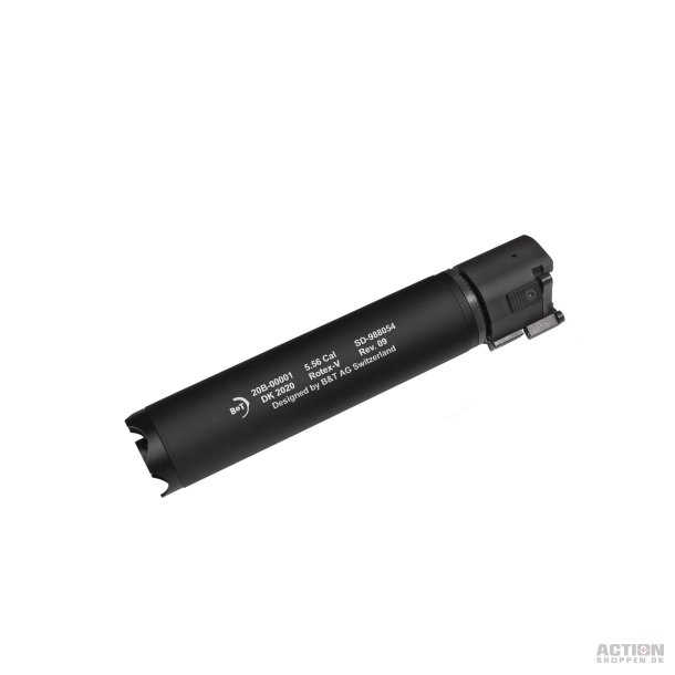 B&T Silencer Rotex-V 197mm, Sort