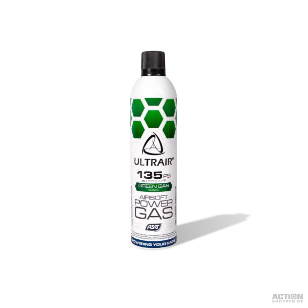 ASG - ULTRAIR Power Green Gas, med silikone, 570 ml.