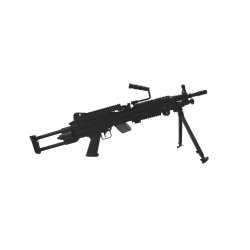 FN Herstal M249, LMG, AEG, Electronic Trigger, Full Nylon fiber, Sort