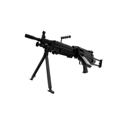 FN Herstal M249, LMG, AEG, Electronic Trigger, Full Nylon fiber, Sort