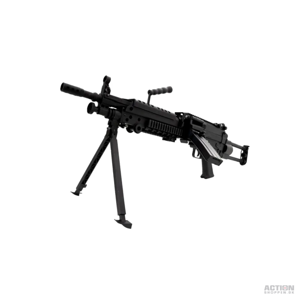 FN Herstal M249, LMG, AEG, Electronic Trigger, Full Nylon fiber, Sort