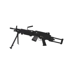 FN Herstal M249, LMG, AEG, Electronic Trigger, Full Nylon fiber, Sort