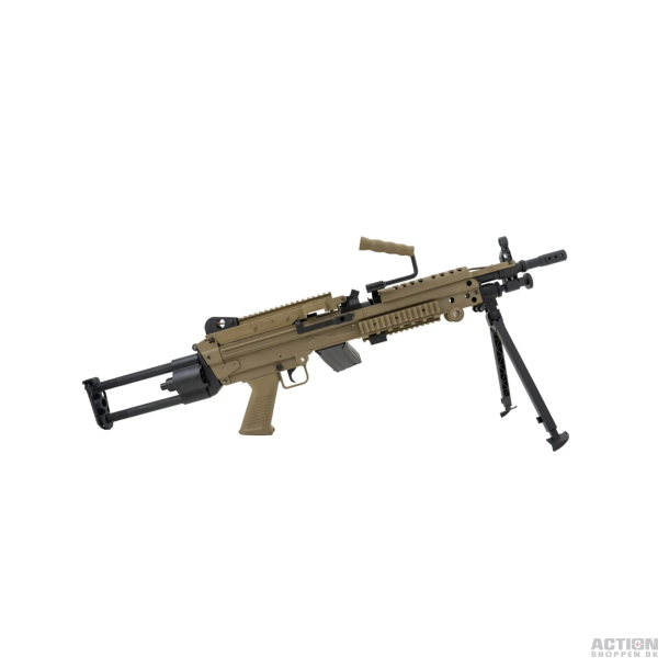 FN Herstal M249 Para, LMG, AEG, Electronic Trigger, Full Nylon fiber, Tan