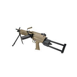 FN Herstal M249 Para, LMG, AEG, Electronic Trigger, Full Nylon fiber, Tan